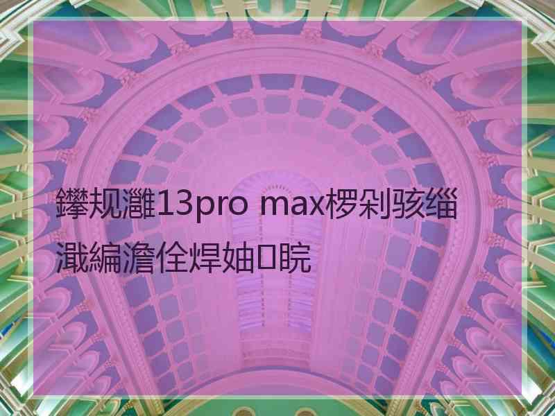 鑻规灉13pro max椤剁骇缁濈編澹佺焊妯睆