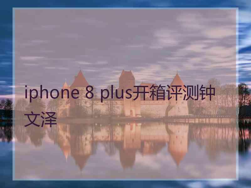 iphone 8 plus开箱评测钟文泽