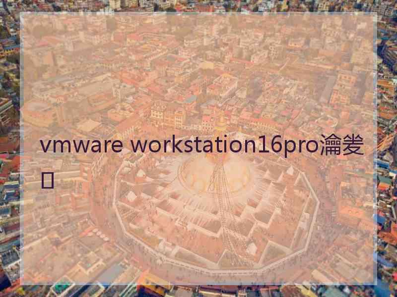 vmware workstation16pro瀹夎