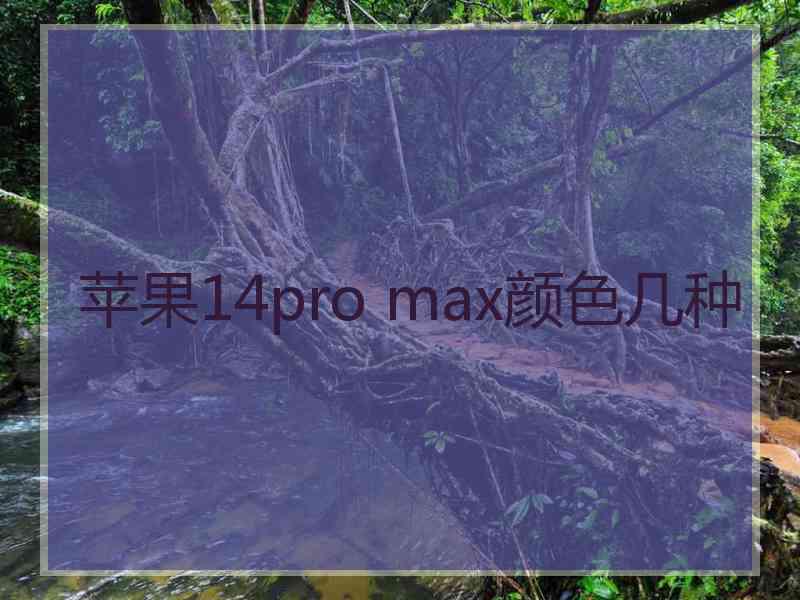 苹果14pro max颜色几种