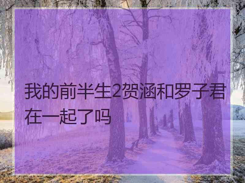 我的前半生2贺涵和罗子君在一起了吗