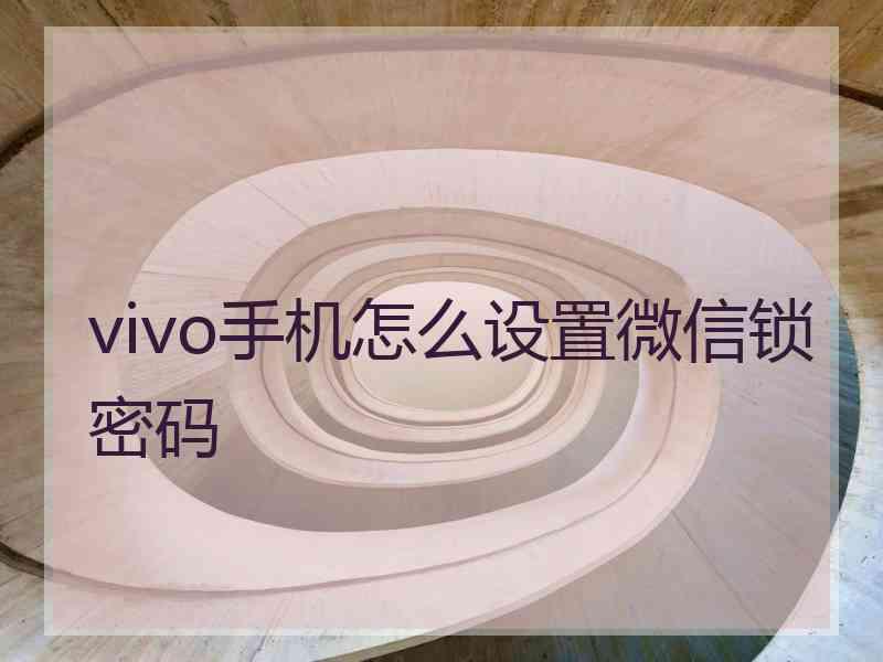 vivo手机怎么设置微信锁密码