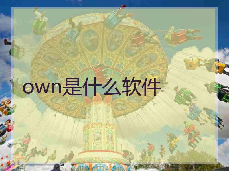 own是什么软件