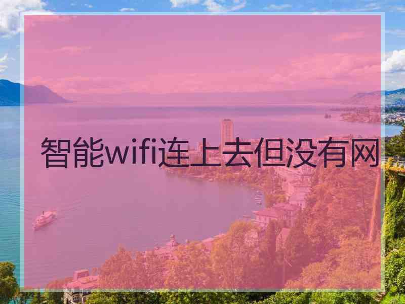 智能wifi连上去但没有网