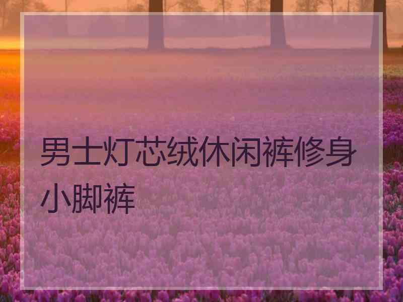 男士灯芯绒休闲裤修身小脚裤