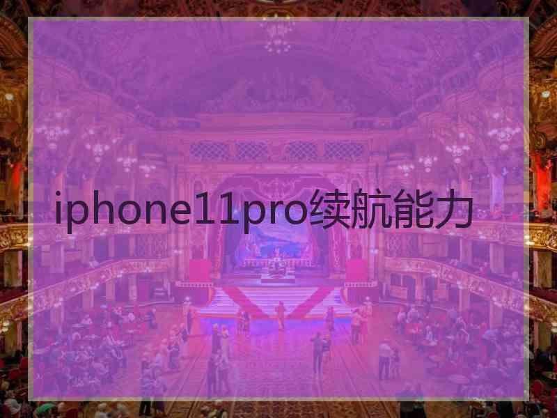 iphone11pro续航能力