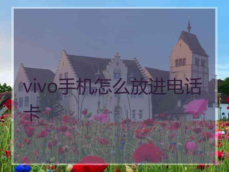 vivo手机怎么放进电话卡