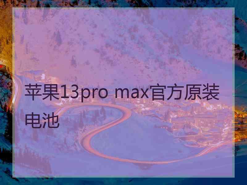 苹果13pro max官方原装电池