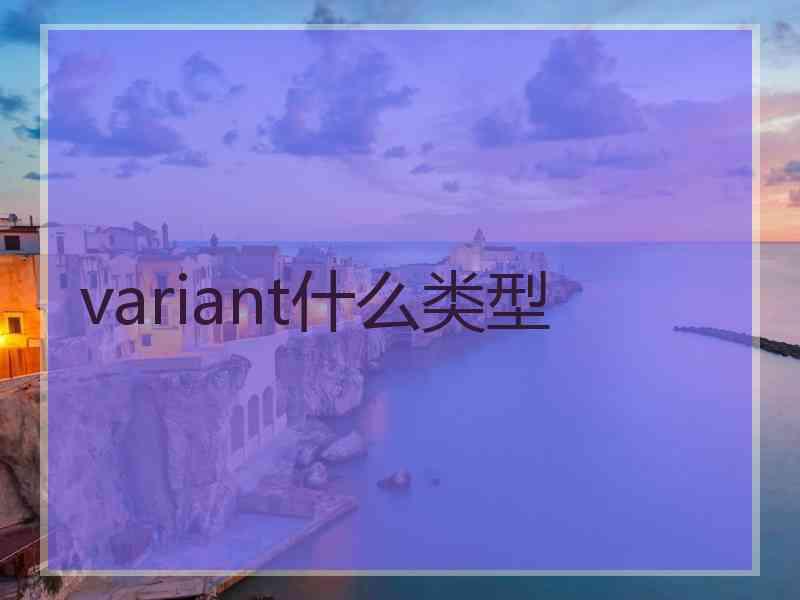 variant什么类型