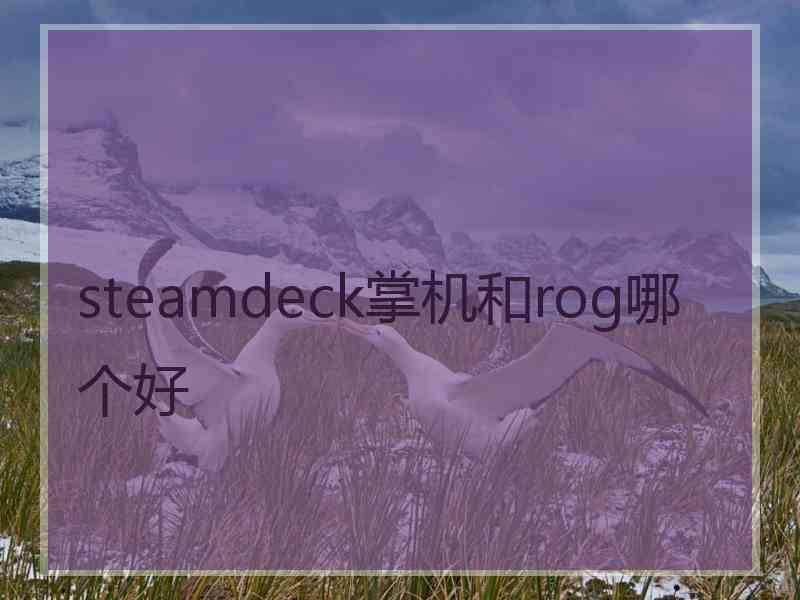 steamdeck掌机和rog哪个好