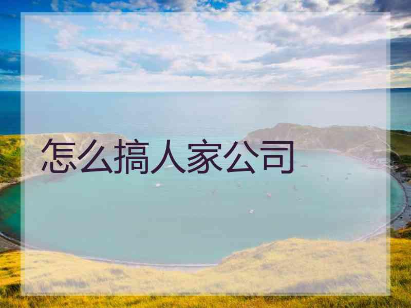 怎么搞人家公司