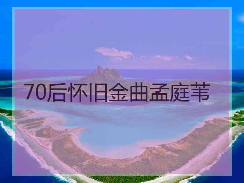 70后怀旧金曲孟庭苇