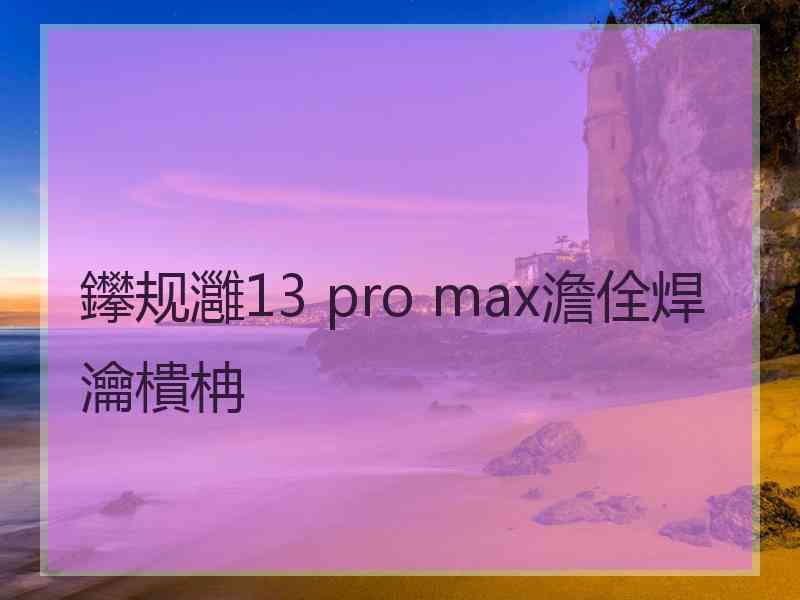 鑻规灉13 pro max澹佺焊瀹樻柟