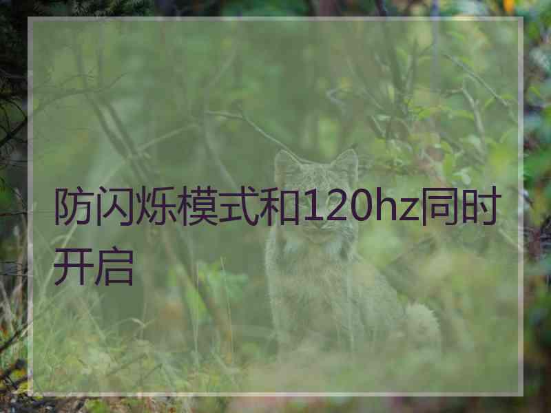 防闪烁模式和120hz同时开启