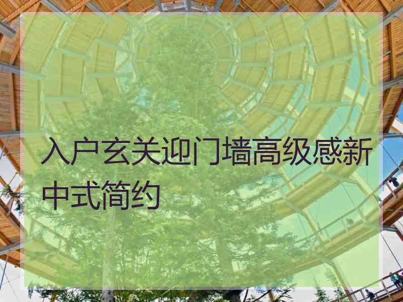 入户玄关迎门墙高级感新中式简约