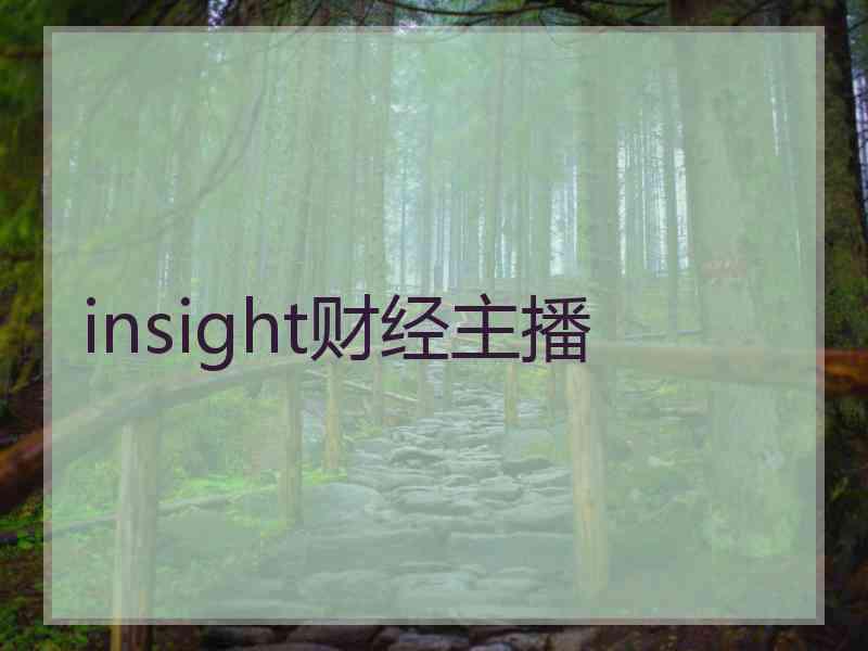 insight财经主播