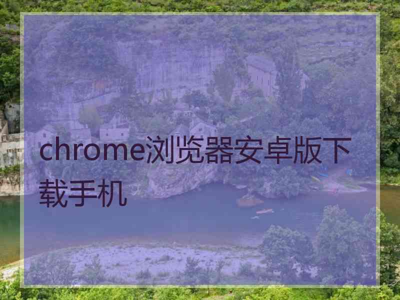 chrome浏览器安卓版下载手机