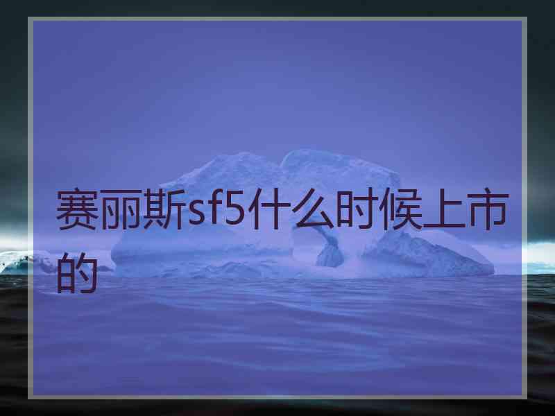 赛丽斯sf5什么时候上市的