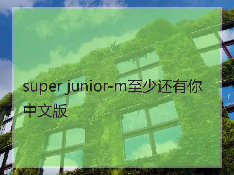 super junior-m至少还有你中文版