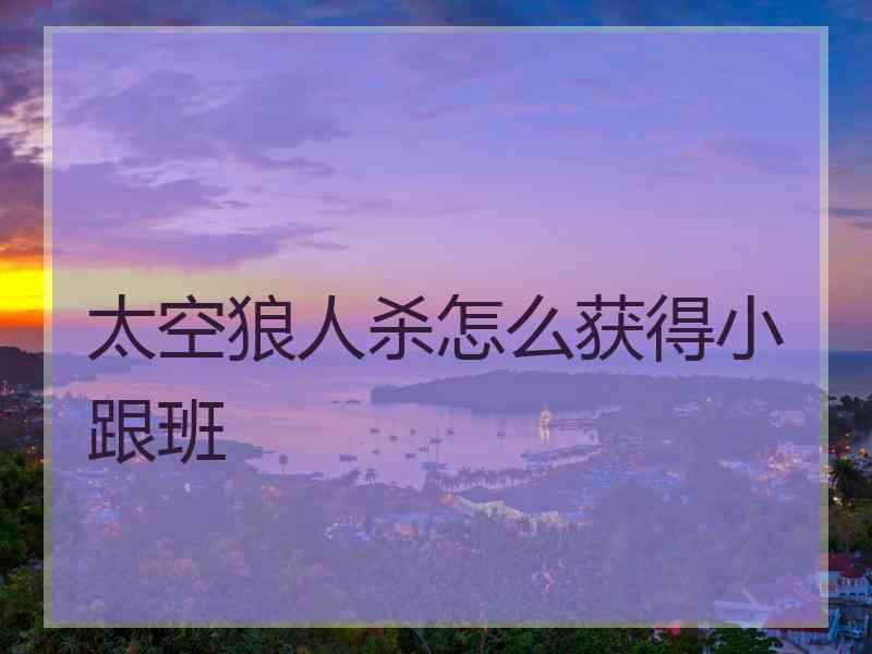 太空狼人杀怎么获得小跟班