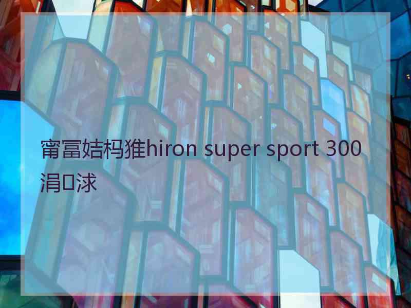 甯冨姞杩猚hiron super sport 300涓浗