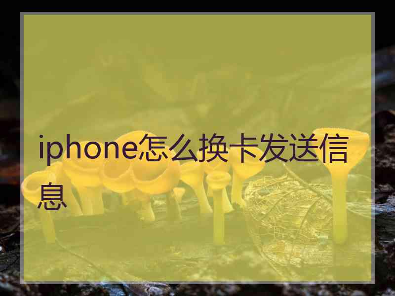 iphone怎么换卡发送信息