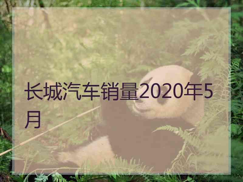 长城汽车销量2020年5月