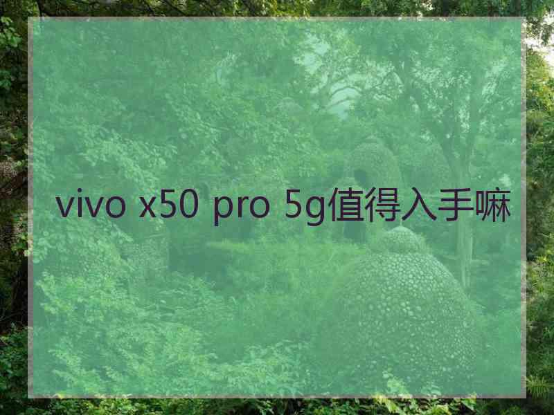 vivo x50 pro 5g值得入手嘛