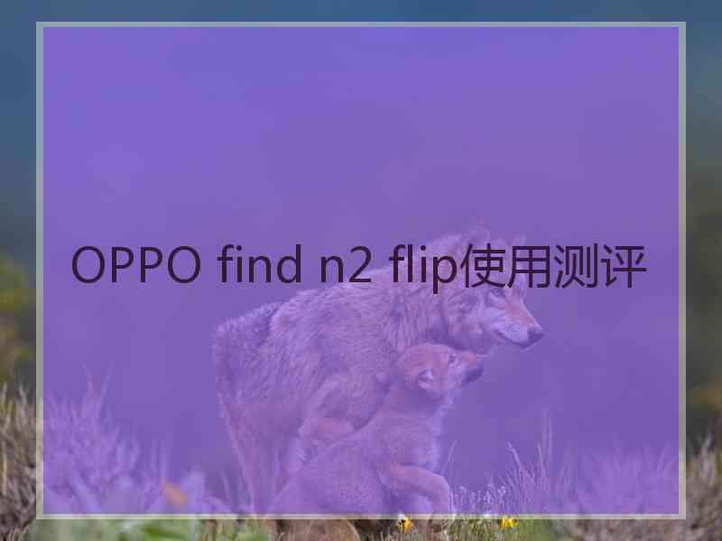 OPPO find n2 flip使用测评