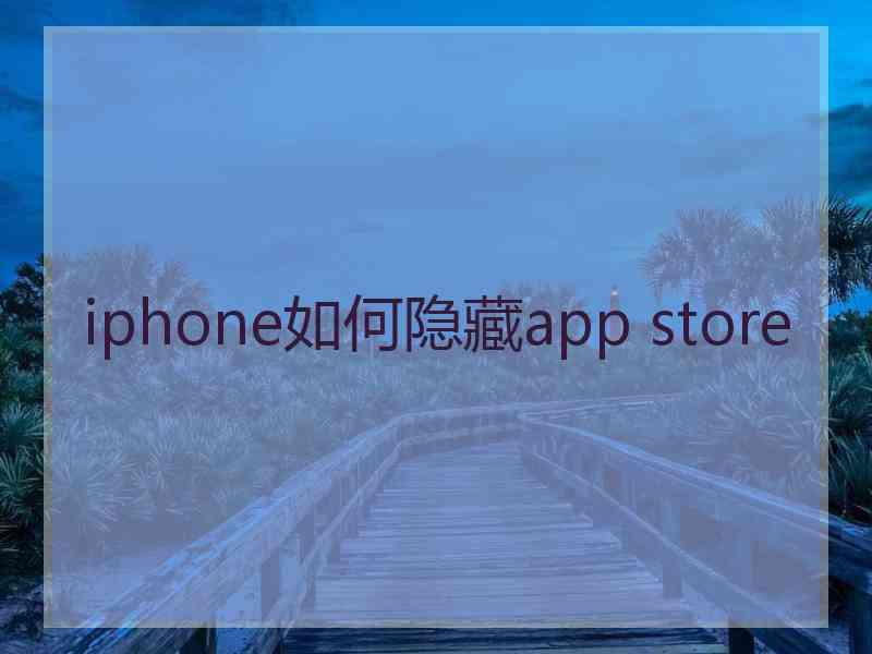 iphone如何隐藏app store