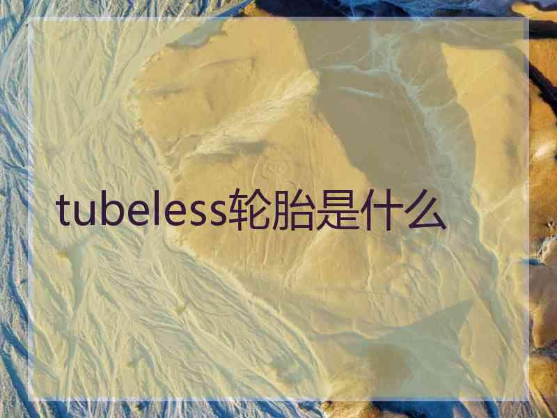 tubeless轮胎是什么