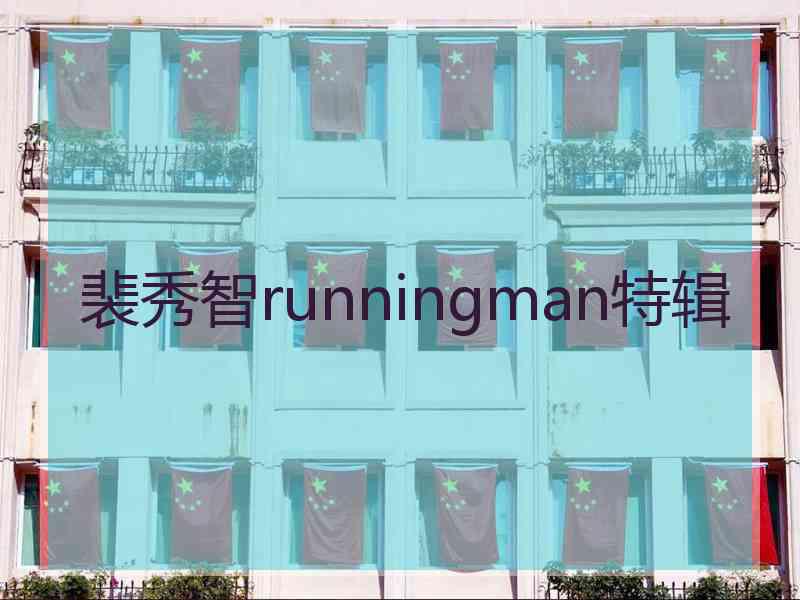 裴秀智runningman特辑