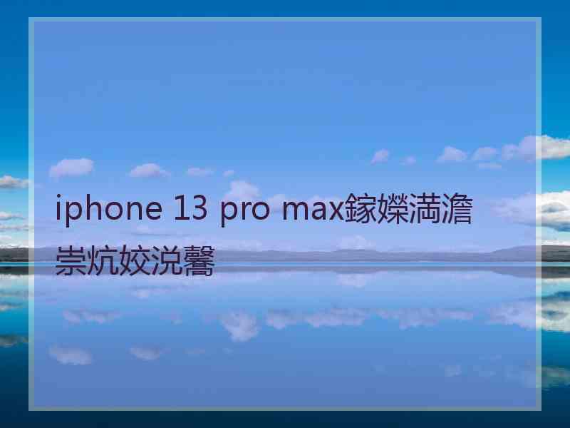 iphone 13 pro max鎵嬫満澹崇炕姣涚毊