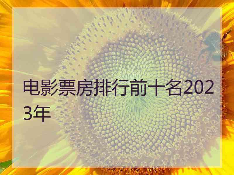 电影票房排行前十名2023年