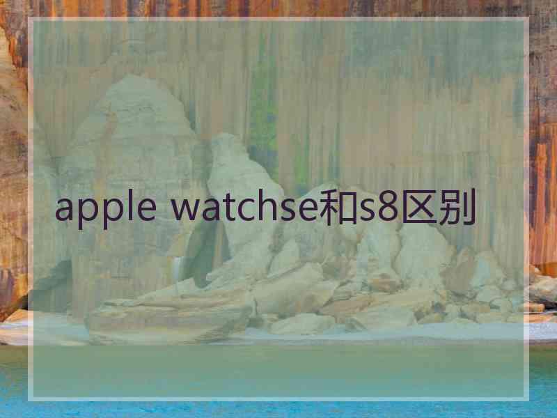 apple watchse和s8区别