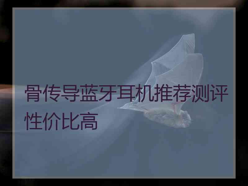 骨传导蓝牙耳机推荐测评性价比高