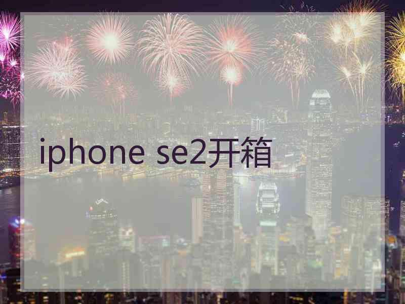 iphone se2开箱