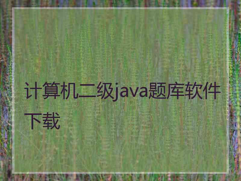 计算机二级java题库软件下载