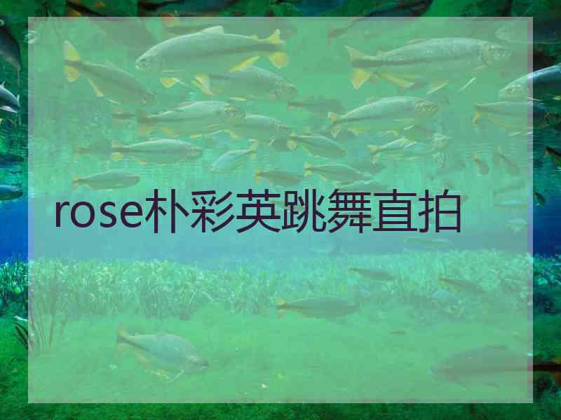 rose朴彩英跳舞直拍