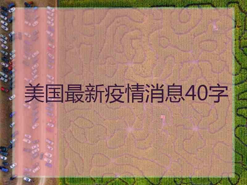 美国最新疫情消息40字