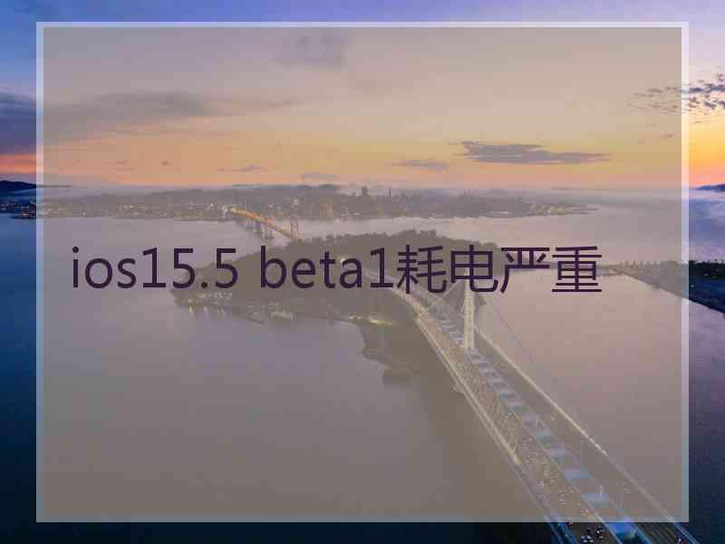 ios15.5 beta1耗电严重