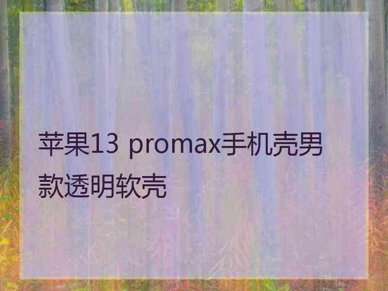 苹果13 promax手机壳男款透明软壳