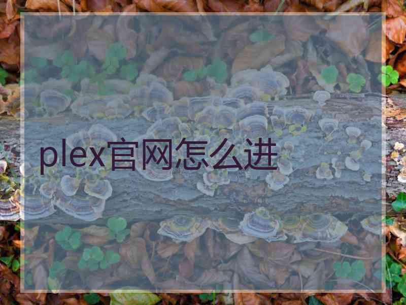 plex官网怎么进