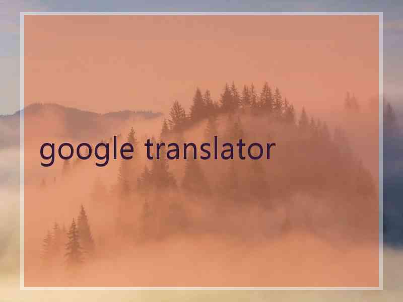 google translator