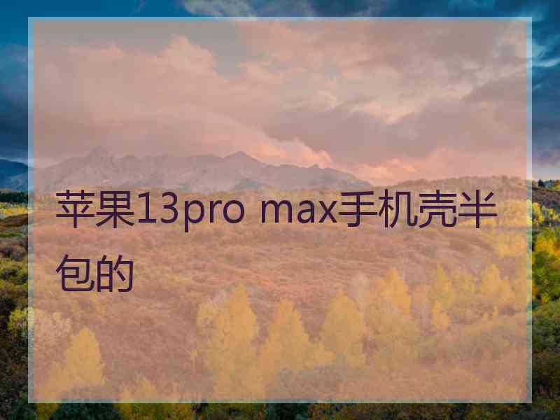 苹果13pro max手机壳半包的