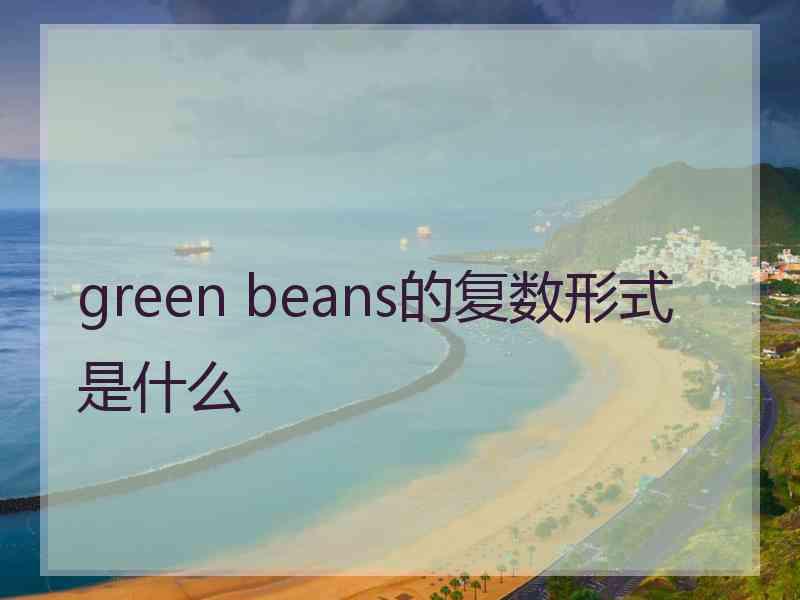 green beans的复数形式是什么