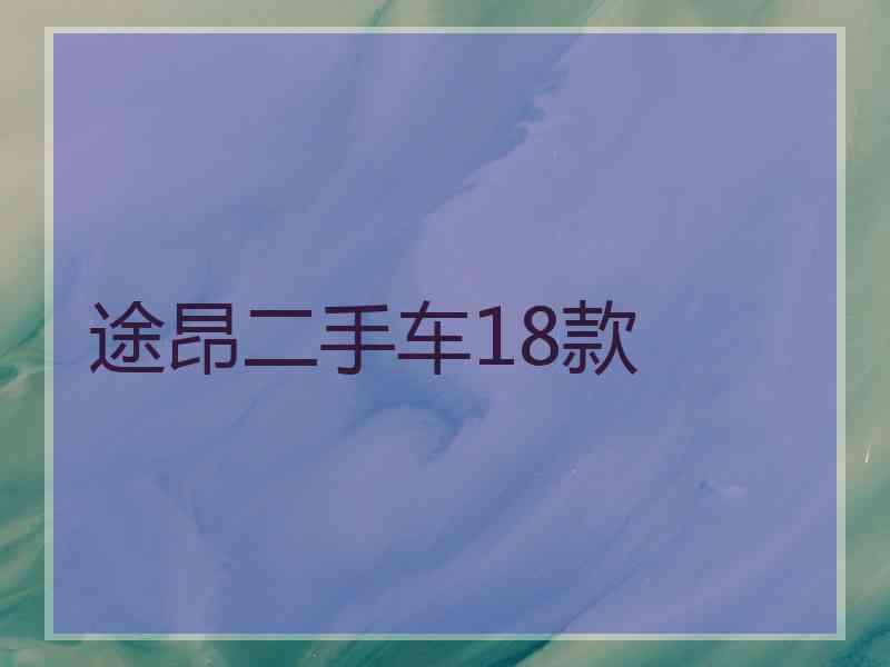 途昂二手车18款