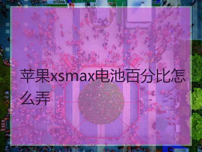 苹果xsmax电池百分比怎么弄