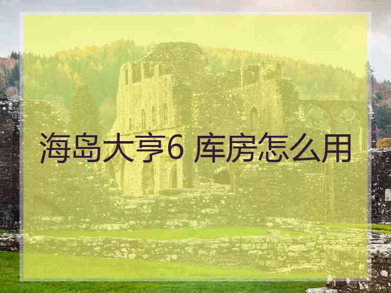 海岛大亨6 库房怎么用