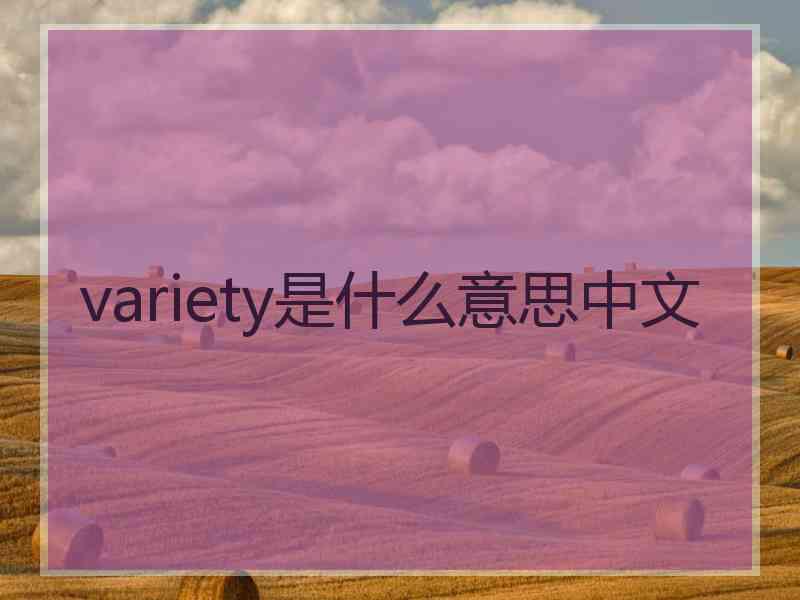 variety是什么意思中文